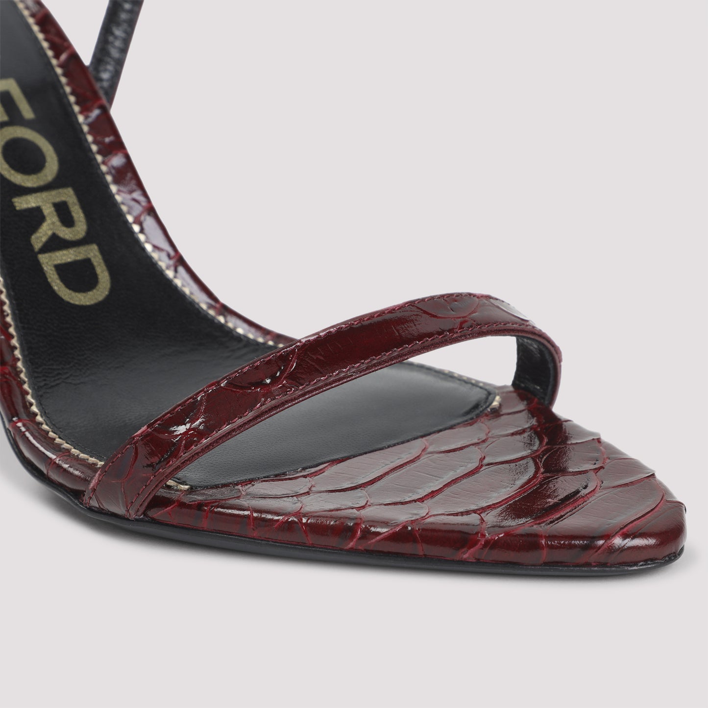 semi shiny printed python sandals-image-6