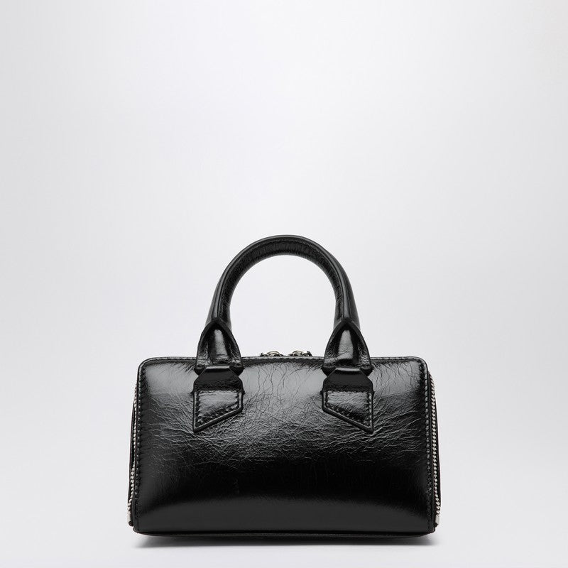 Black Crackled Leather Mini Bag Friday