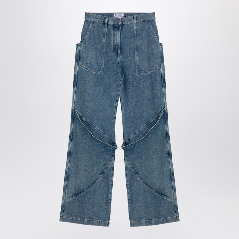 Sky Blue Baggy Jeans With Large Pockets