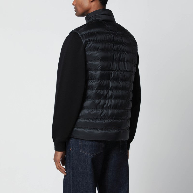 Black padded zip-up gilet