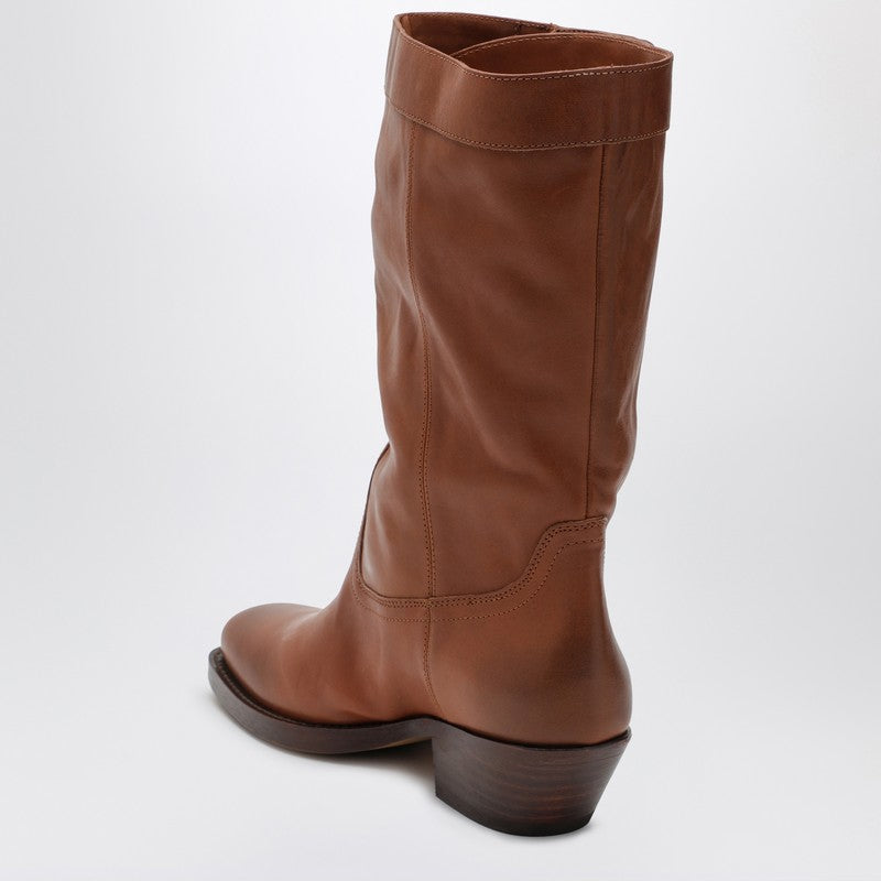 Ademe Havana Leather Biker Boot