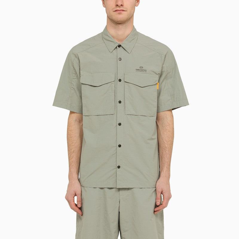 Shadow grey Pete shirt in nylon and cotton