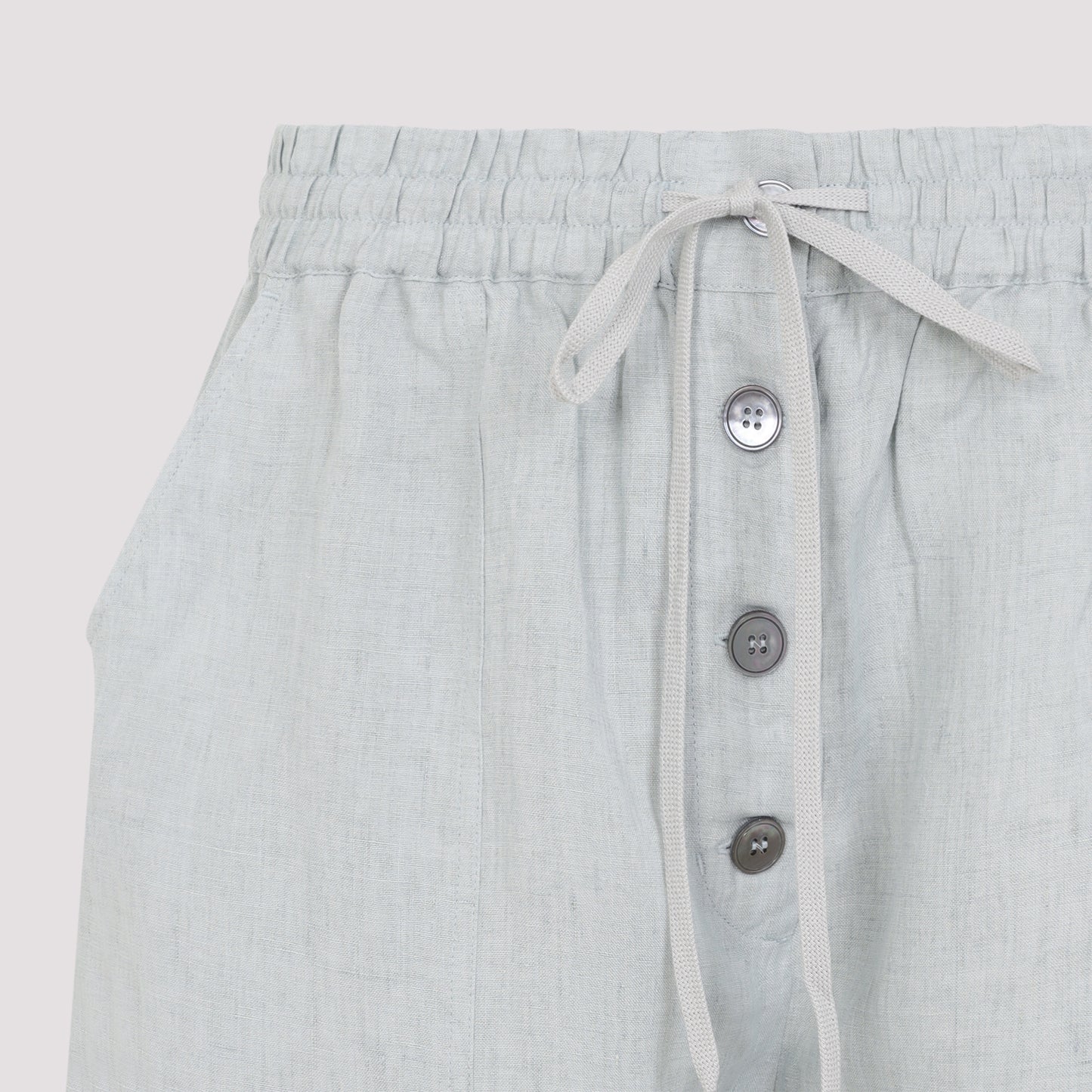Green Atti Linen Pants