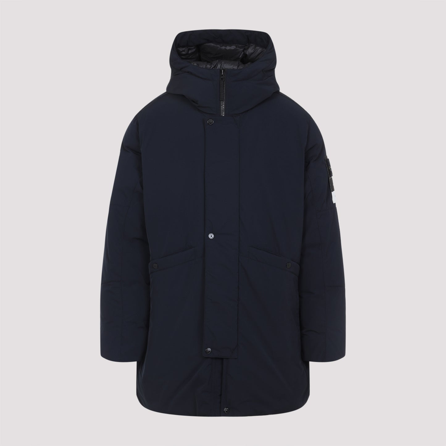 polyester long parka-image-1