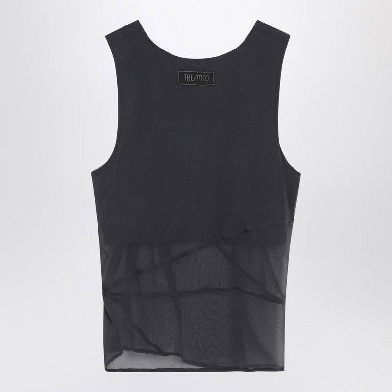 Gray Silk Tank Top