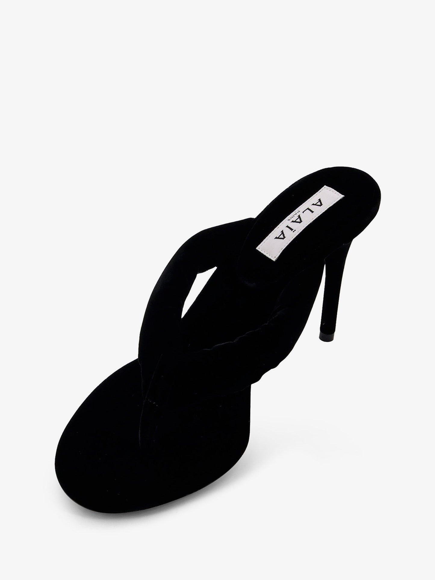 Thong Sandals with velvet heel