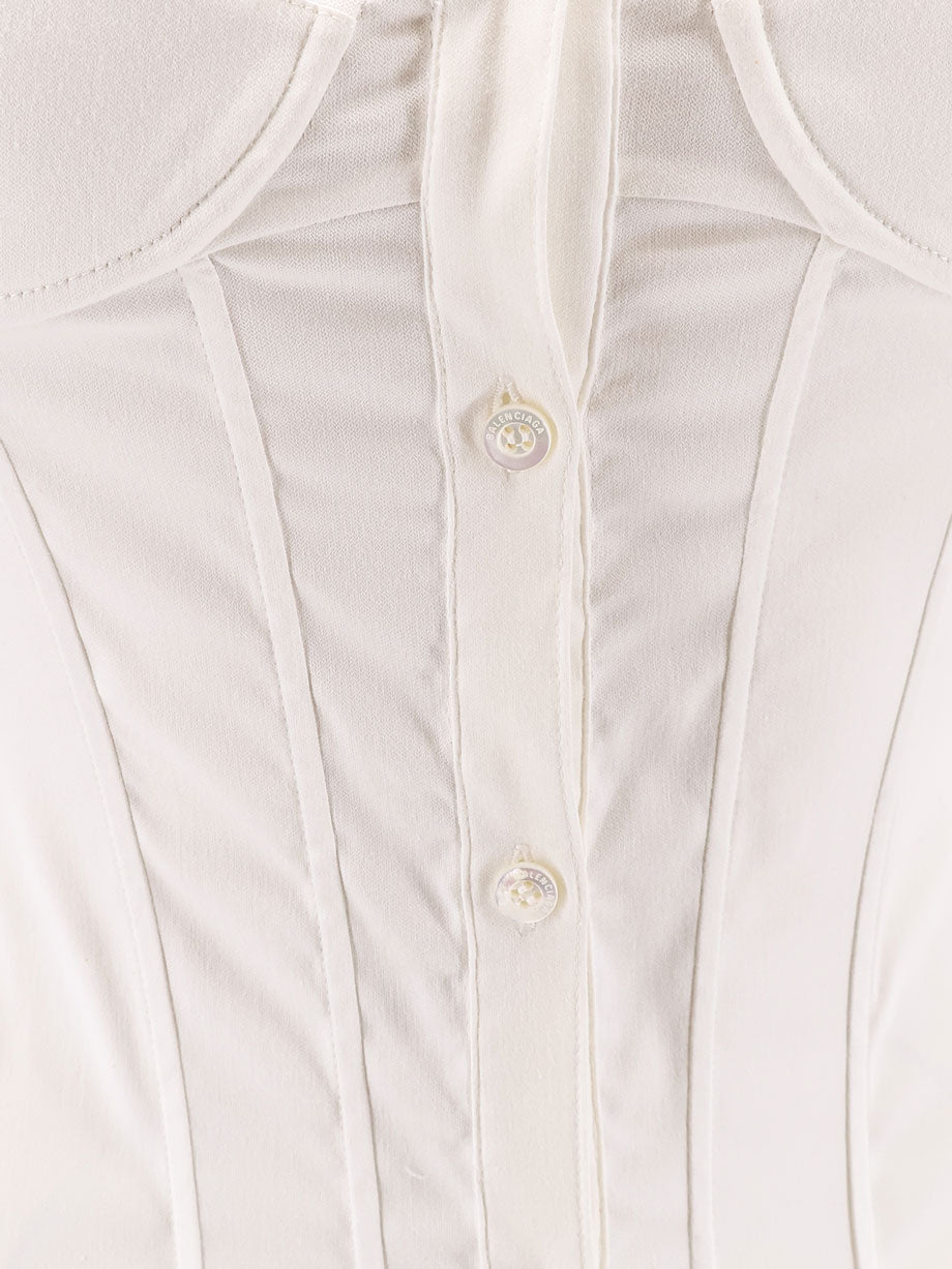 Cotton blend corset shirt