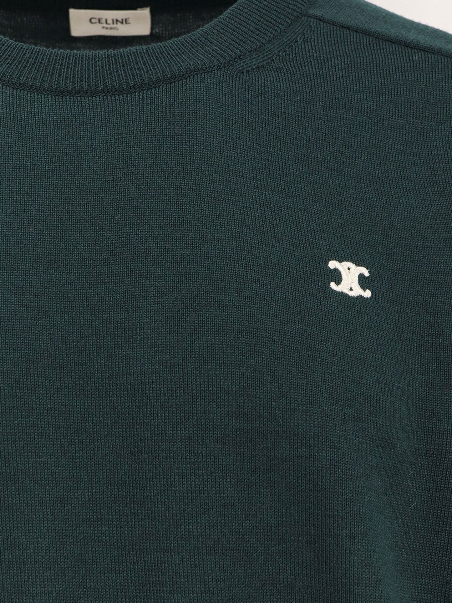 Wool sweater with embroidered logo on the front