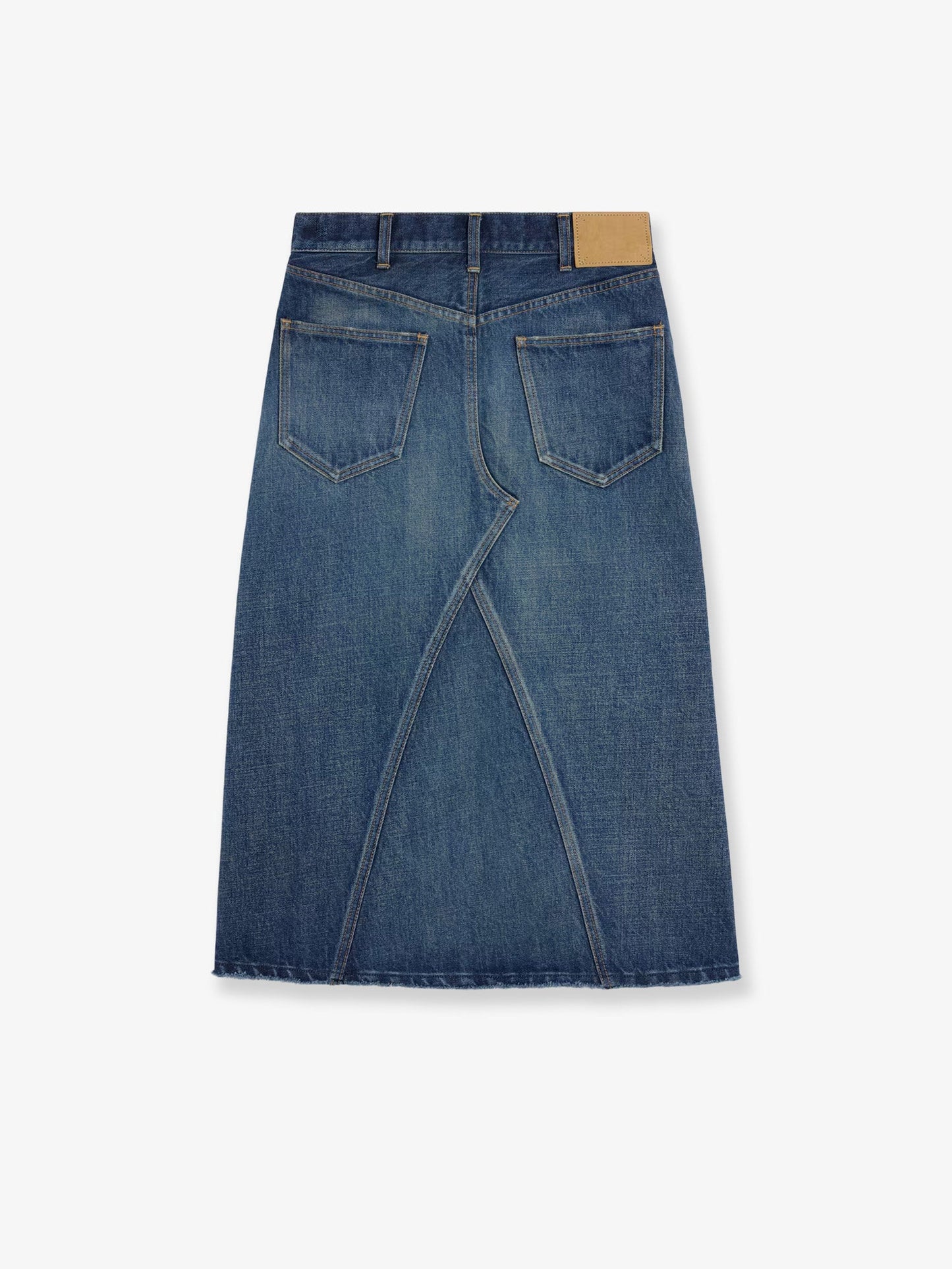 Denim midi skirt