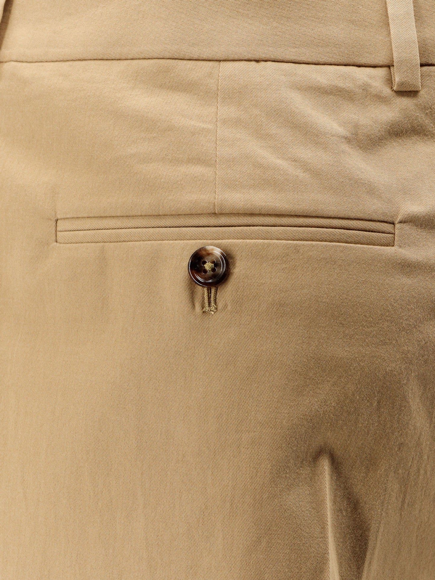 Pleated cotton trousers