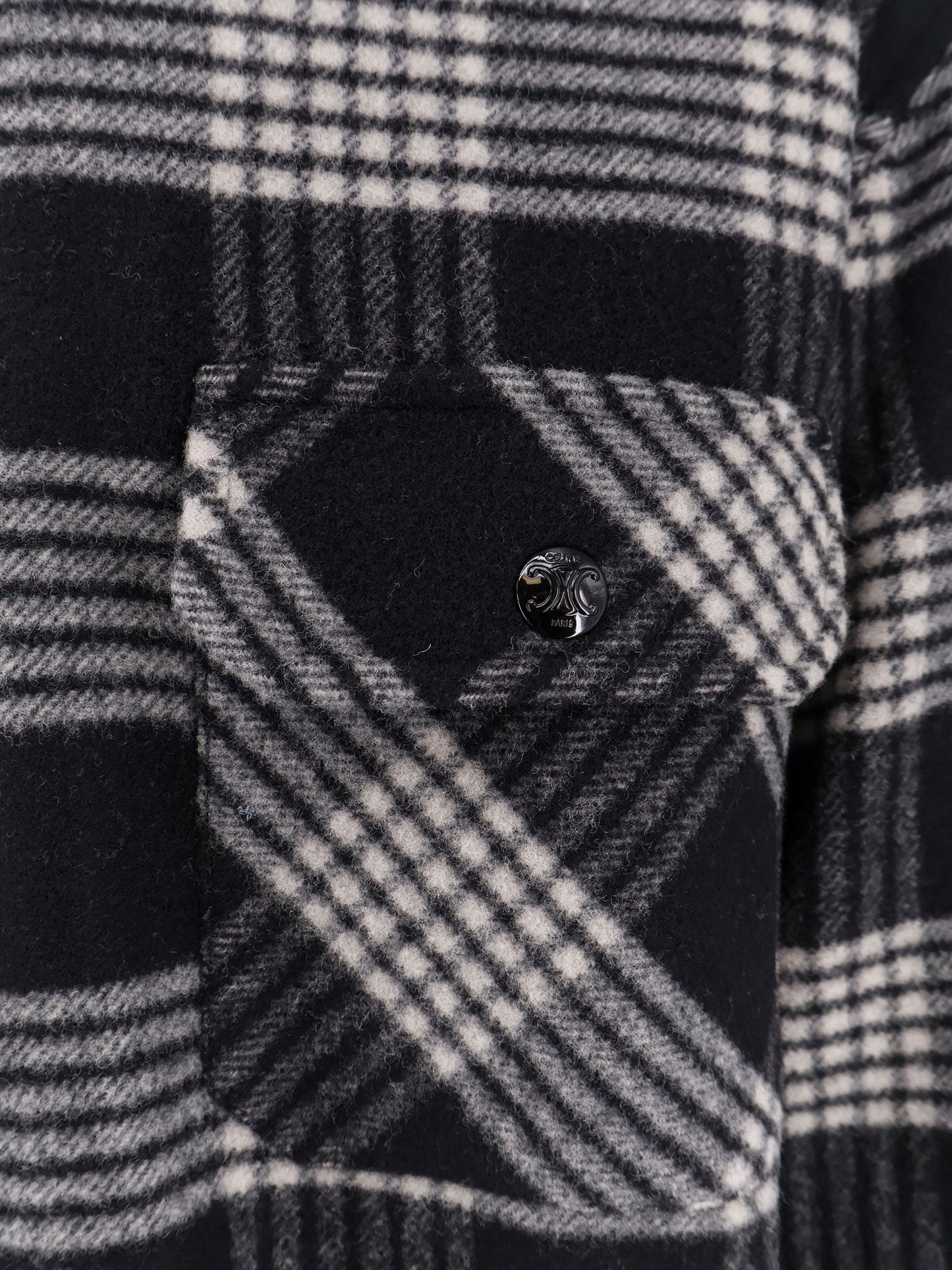 Quilted Overshirt wool shirt