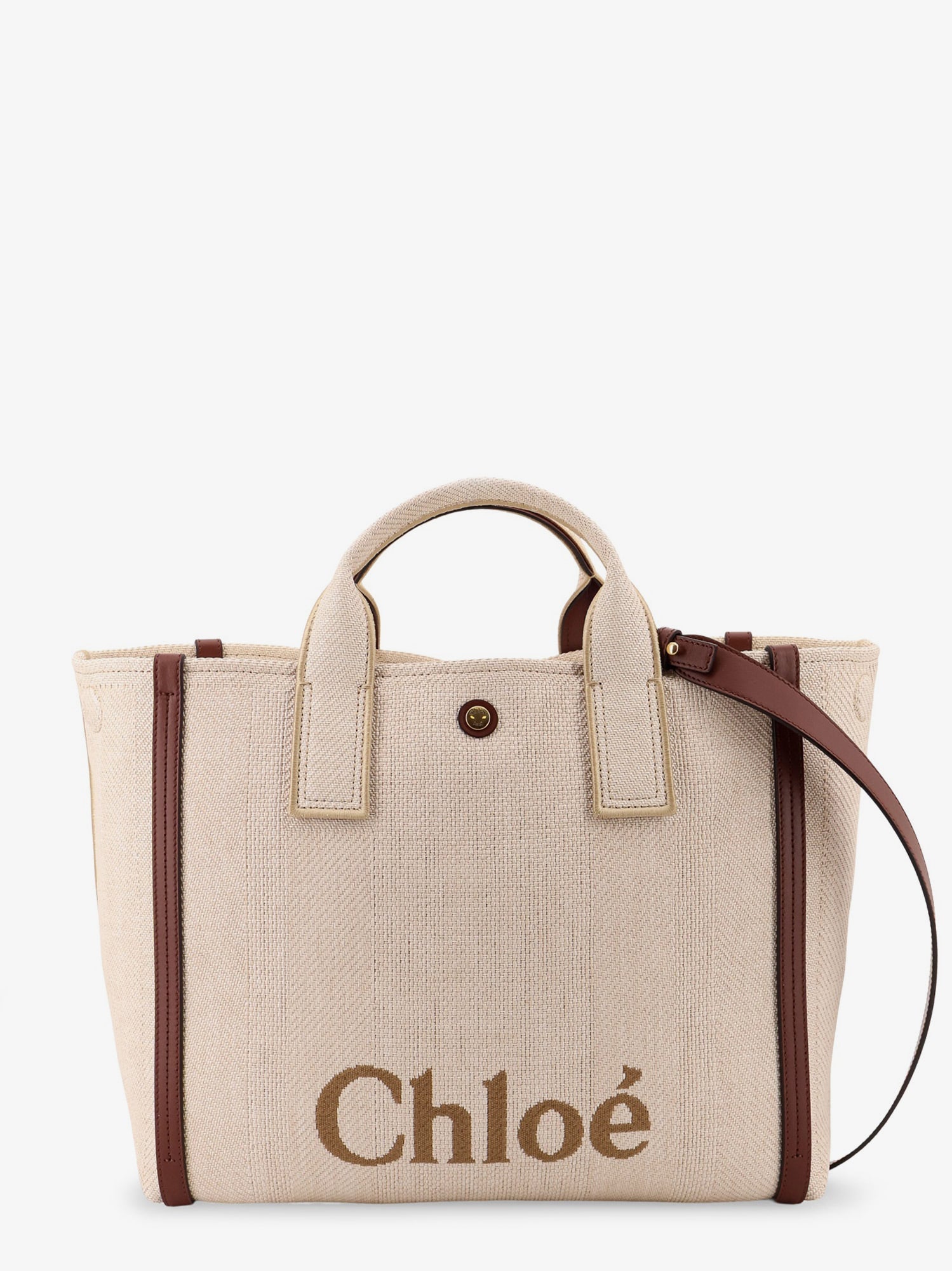 chloe'-chloè-carry-canvas-shoulder-bag-with-logo-embroidery