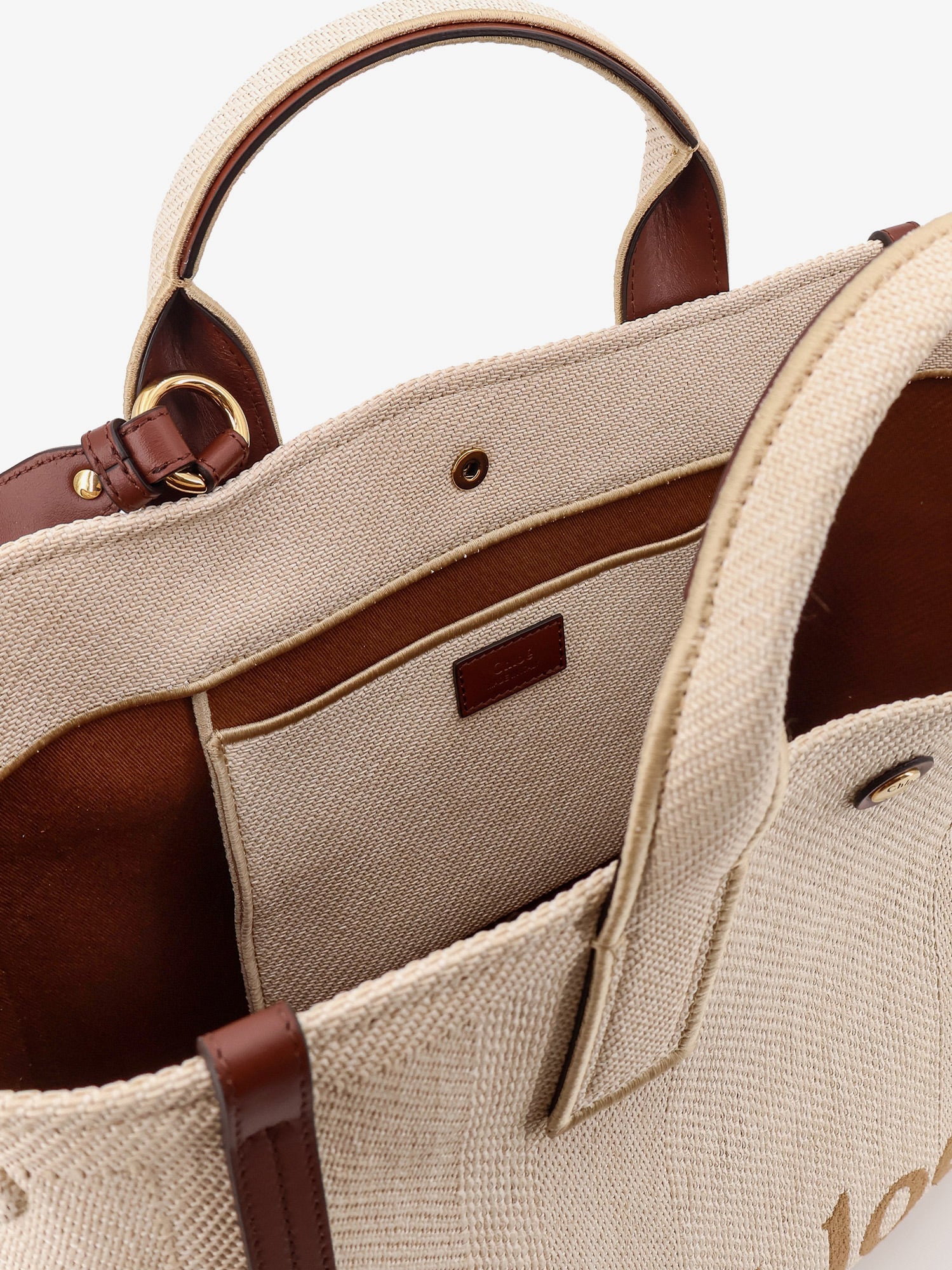 chloe'-chloè-carry-canvas-shoulder-bag-with-logo-embroidery