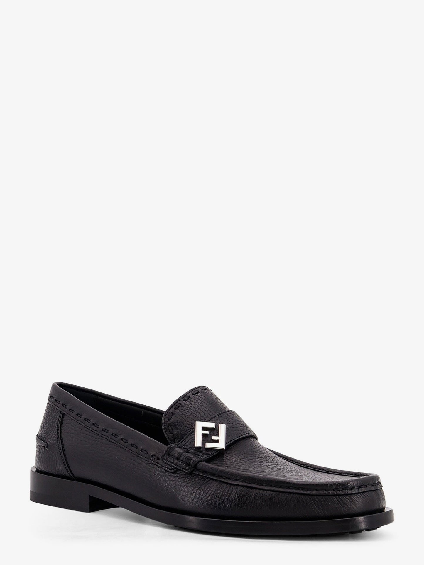 fendi-ff-metal-leather-loafers