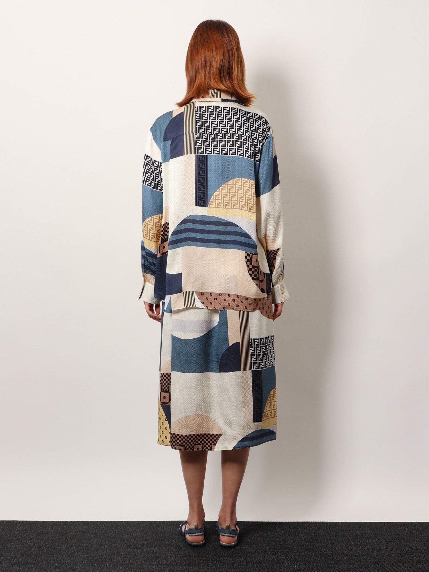 fendi-patchwork-silk-dress
