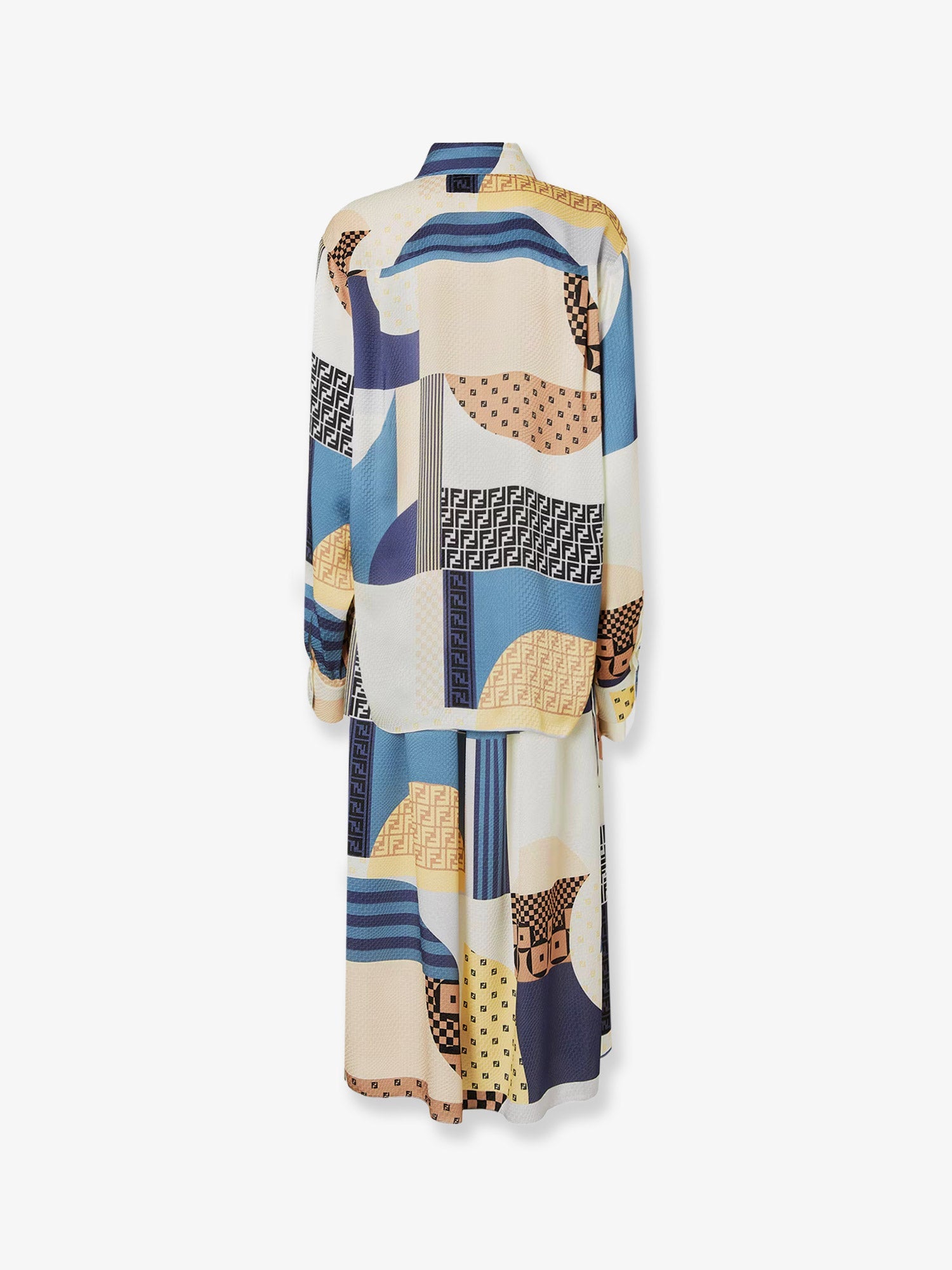 fendi-patchwork-silk-dress