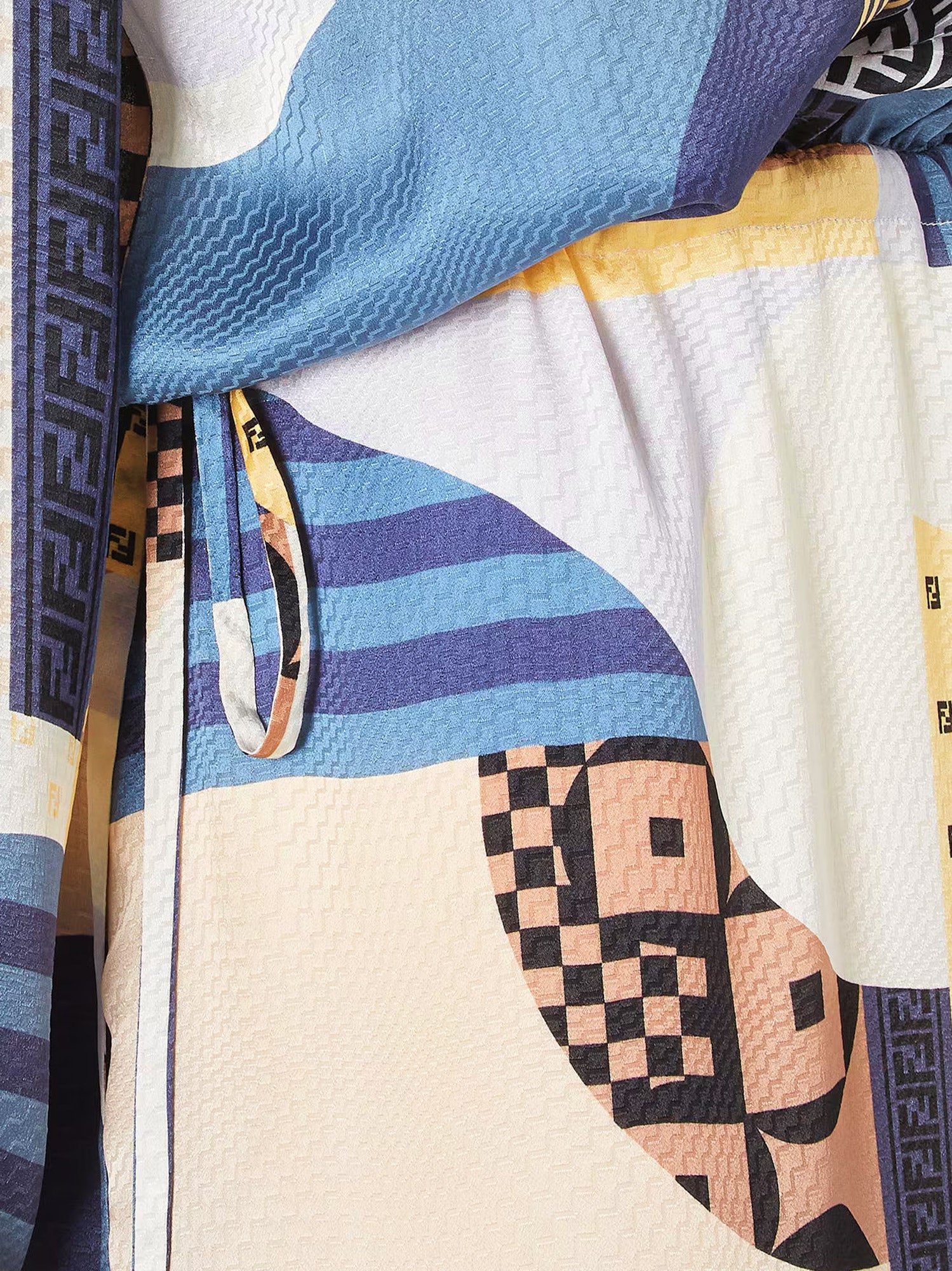 fendi-patchwork-silk-dress