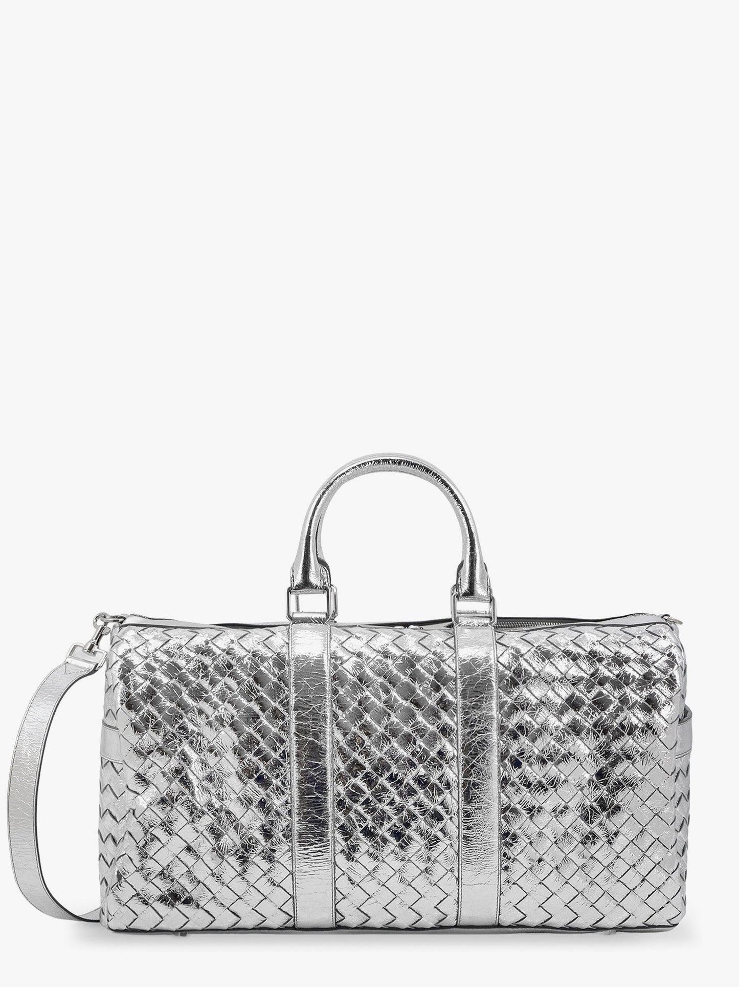 bottega-veneta-silver-leather-duffle-bag-with-intrecciato-motif