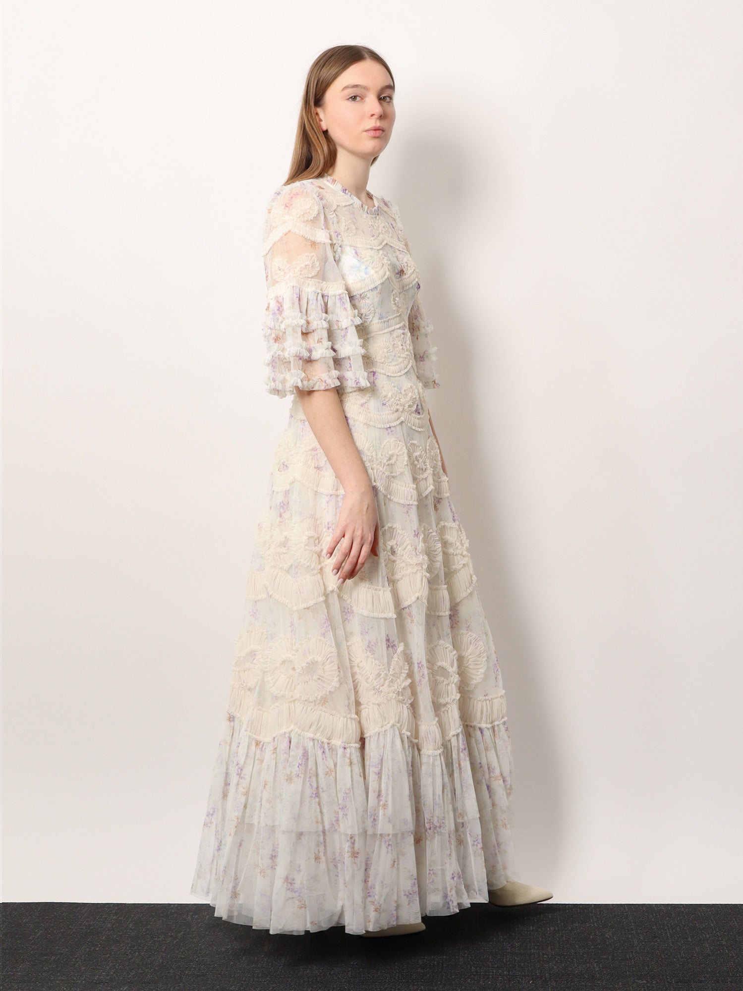 needle-&-thread-long-dress-with-multicolor-motif