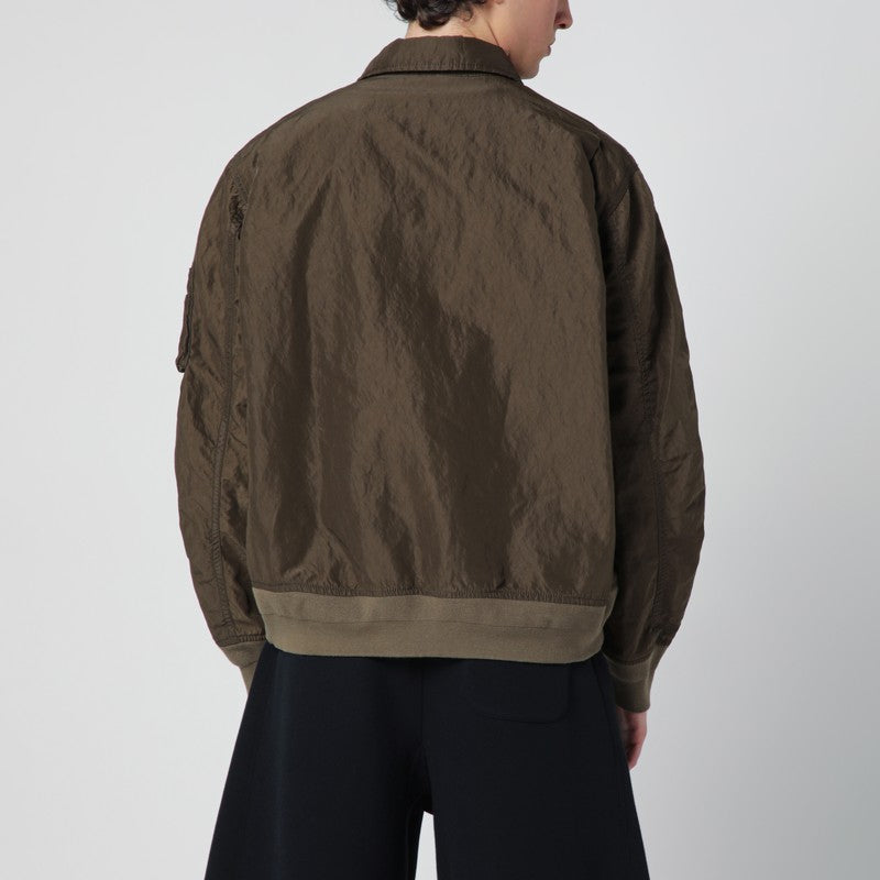Khaki green nylon jacket