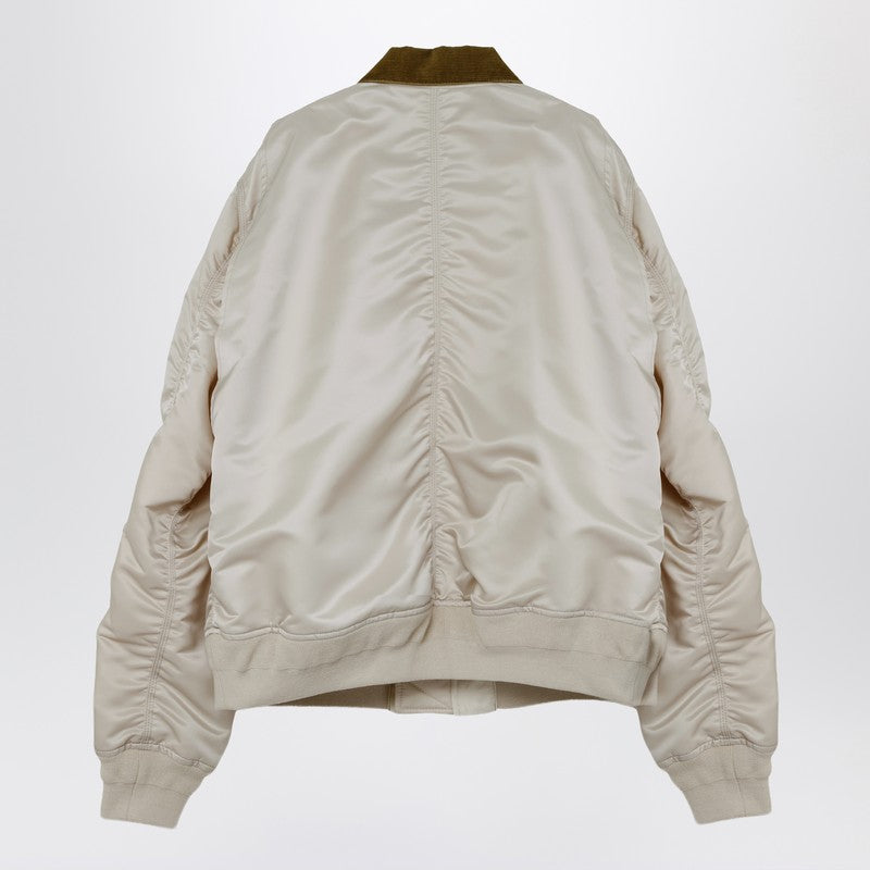 Ivory nylon twill jacket