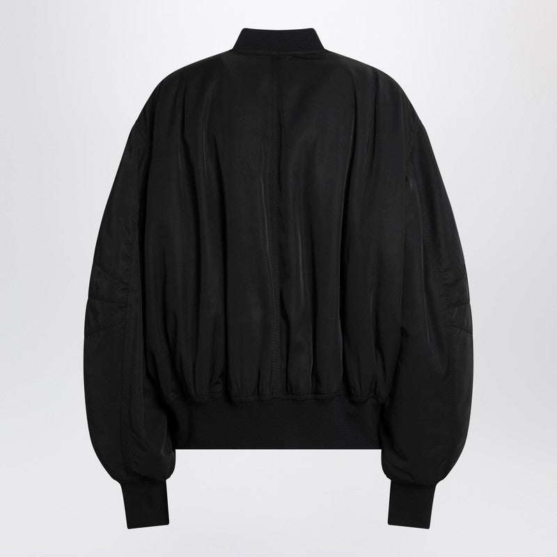 Black zip bomber jacket