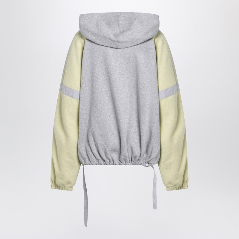 Grey/light yellow bomber sweatshirt