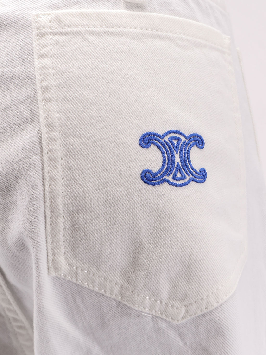 Cotton trousers with Triomphe embroidery