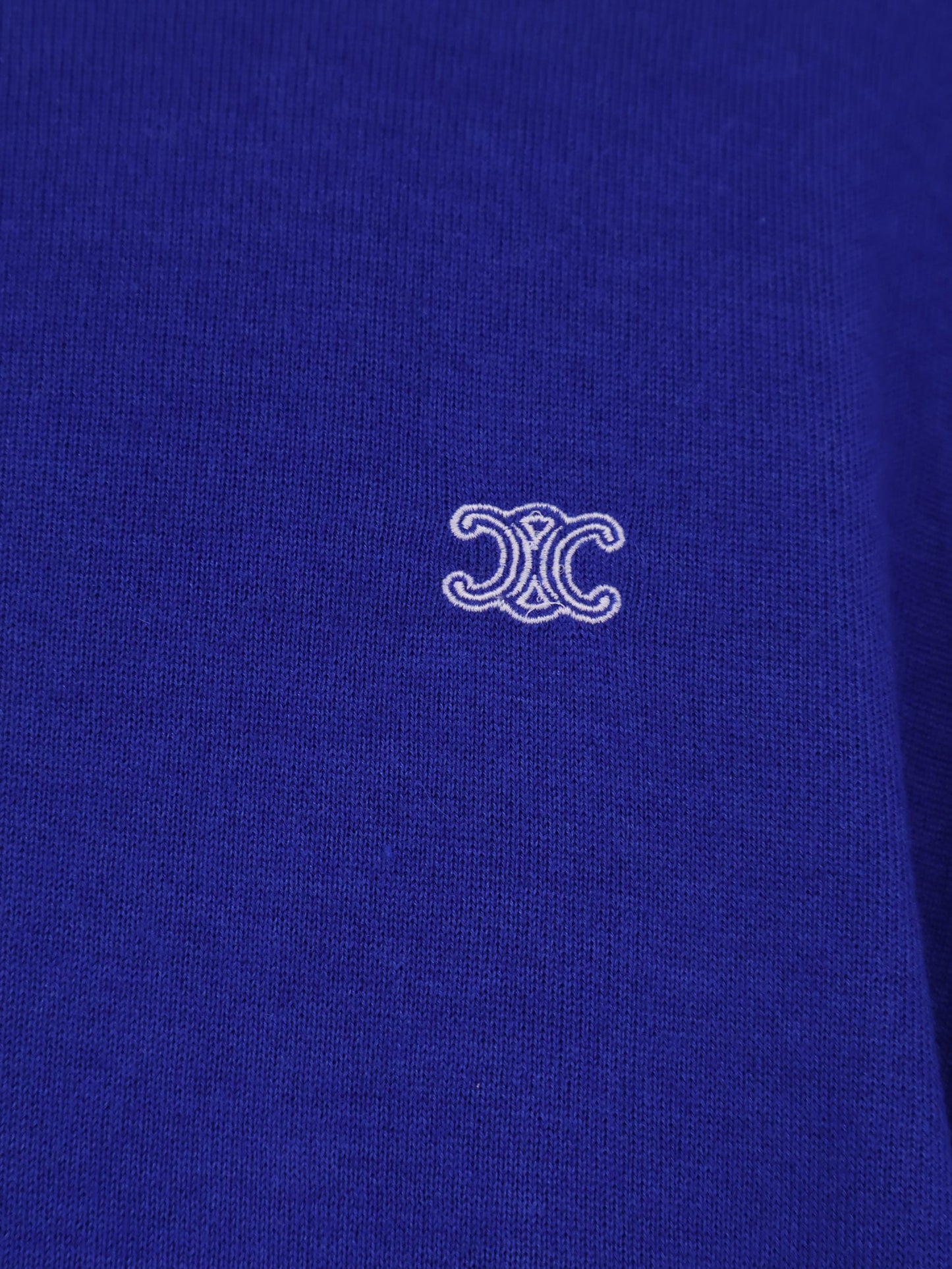 Cashmere and silk polo shirt with logo embroidery on the front