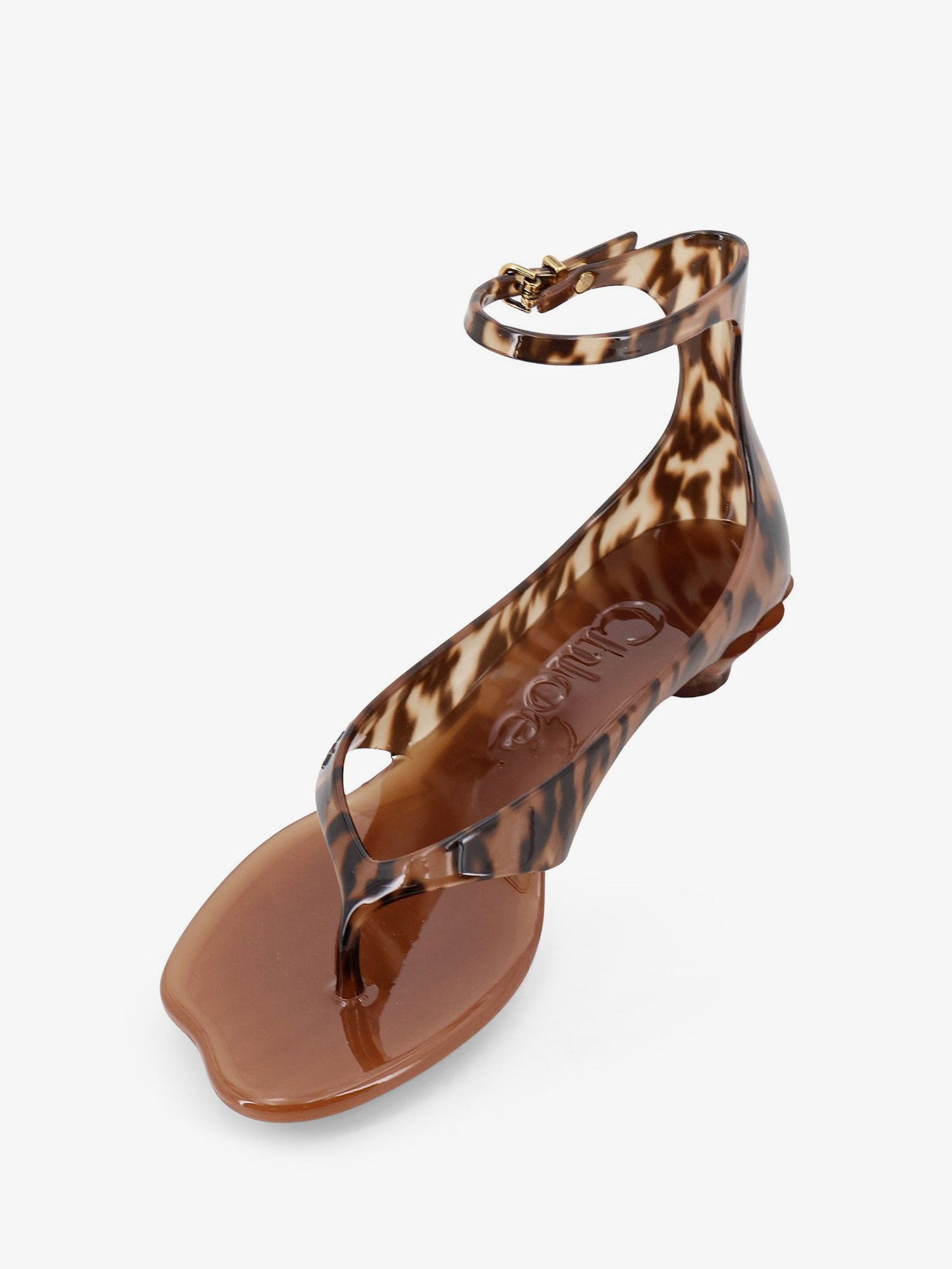 Jelly TPU sandals with animal print