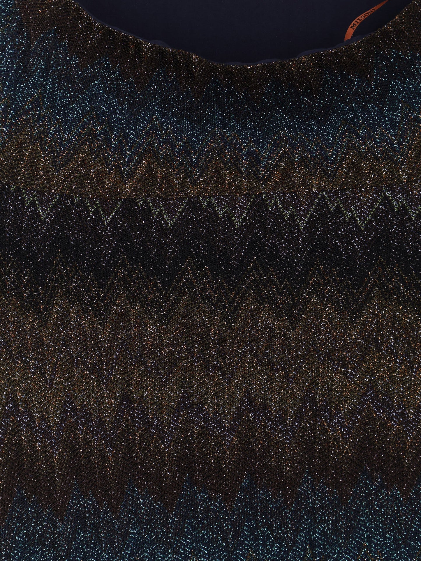 Viscose and metallic fiber dress