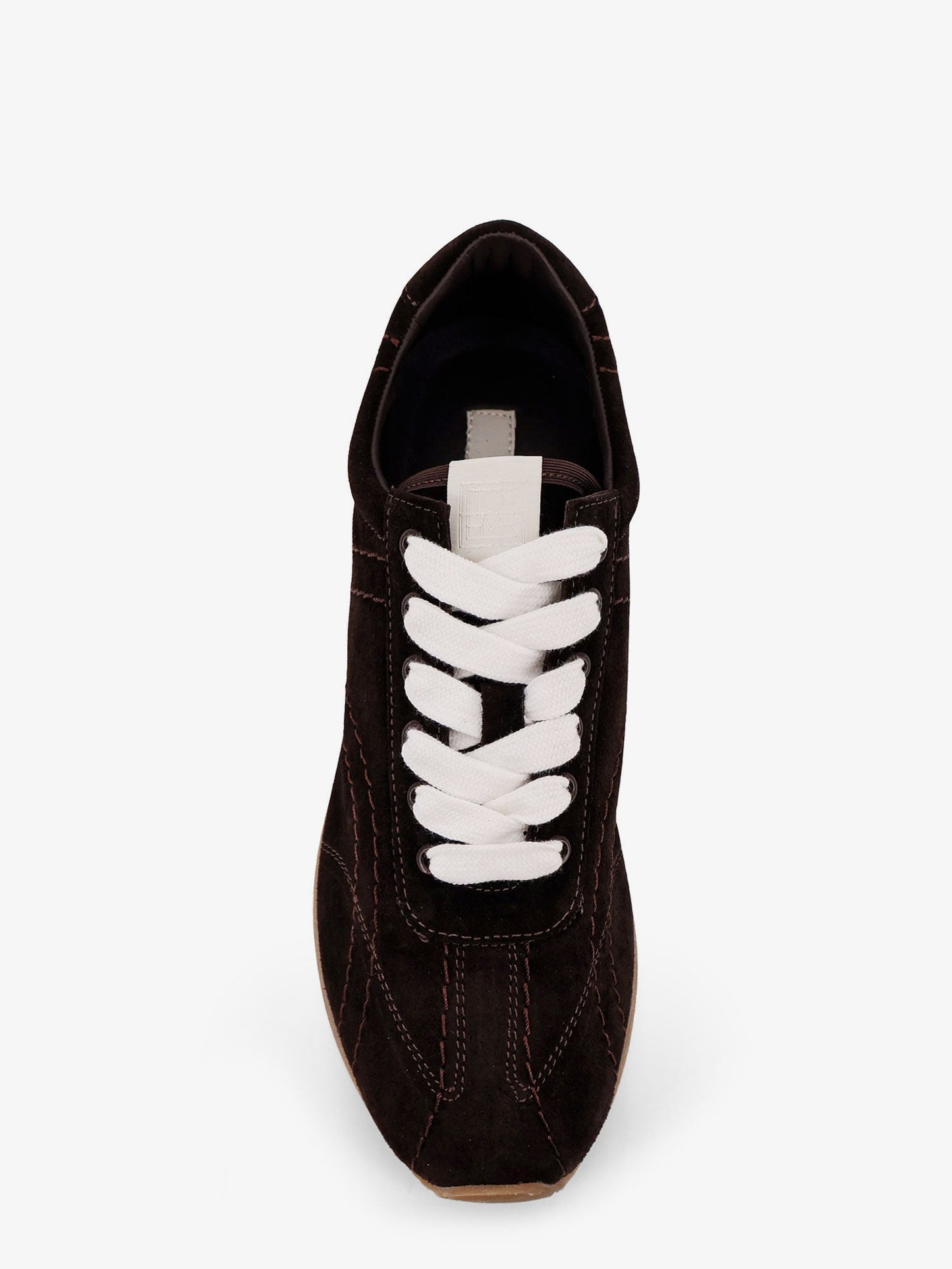 Leather sneakers with stitching detail