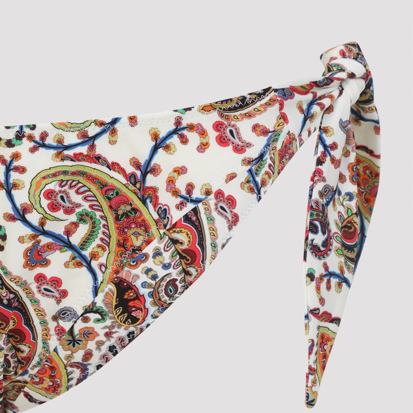 White Halter Neck Polyamide Bikini