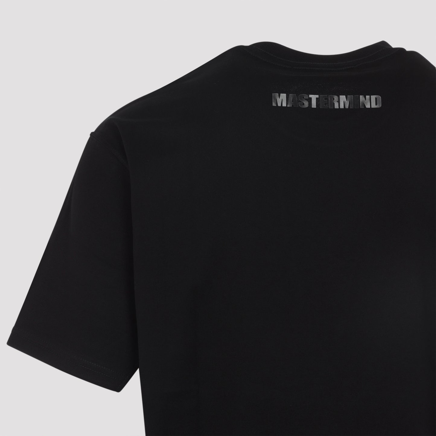 Black Cotton Side Panel Short Sleeves Tee