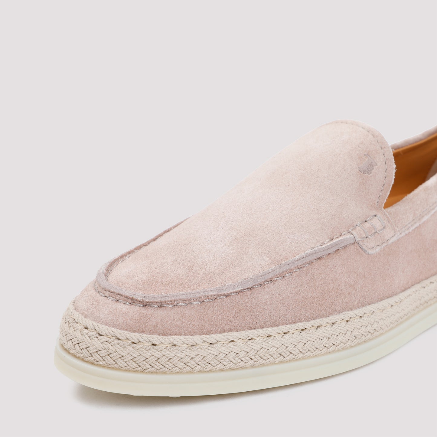 Pink Suede Leather Loafers