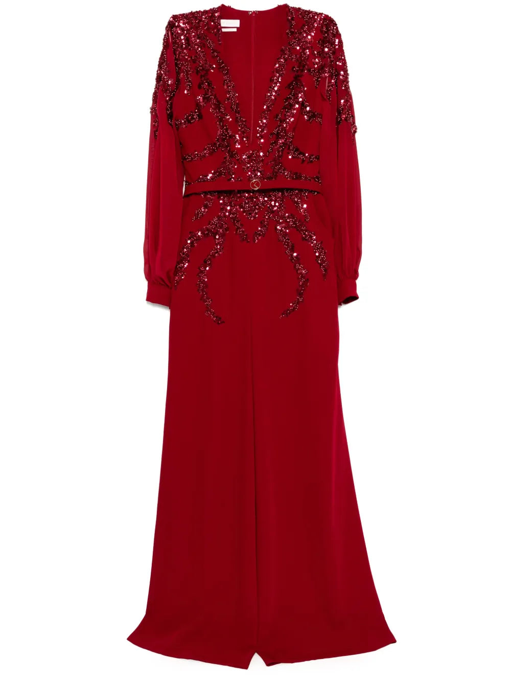 beaded jumpsuit-rtwfw24-50burgundy44
