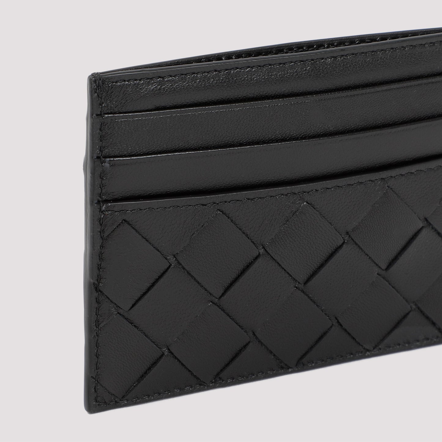 Black Gold Leather Credit Card Case