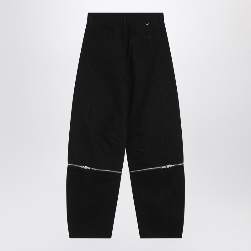 Black Trousers With Zip Detail