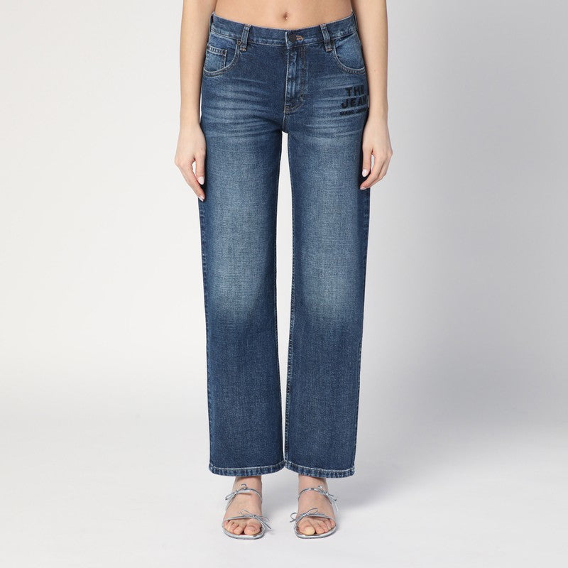 Blue Washed-effect Jeans