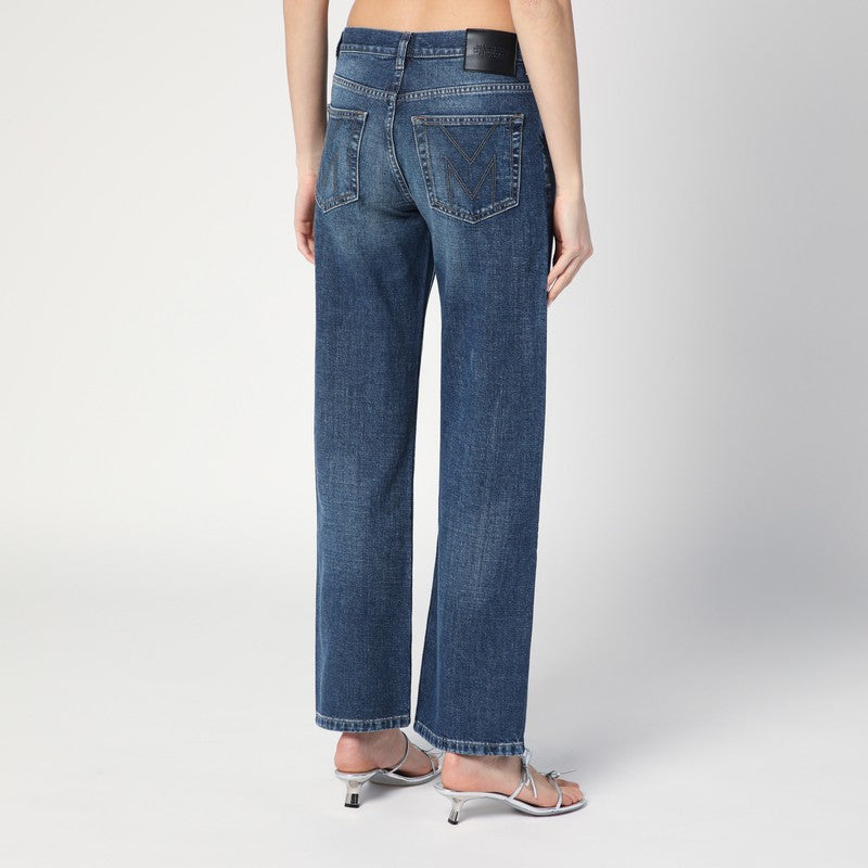 Blue Washed-effect Jeans