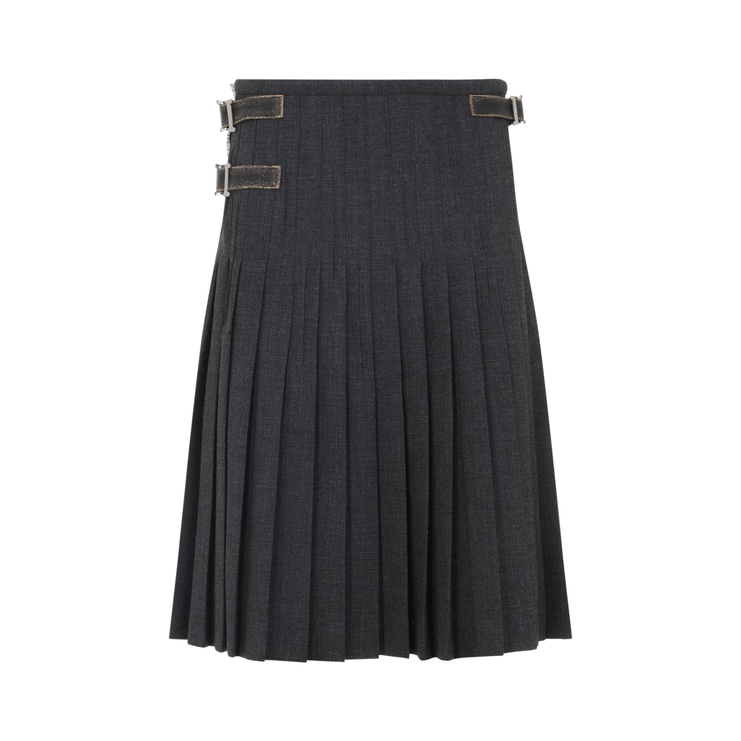 virgin wool midi skirt-image-2