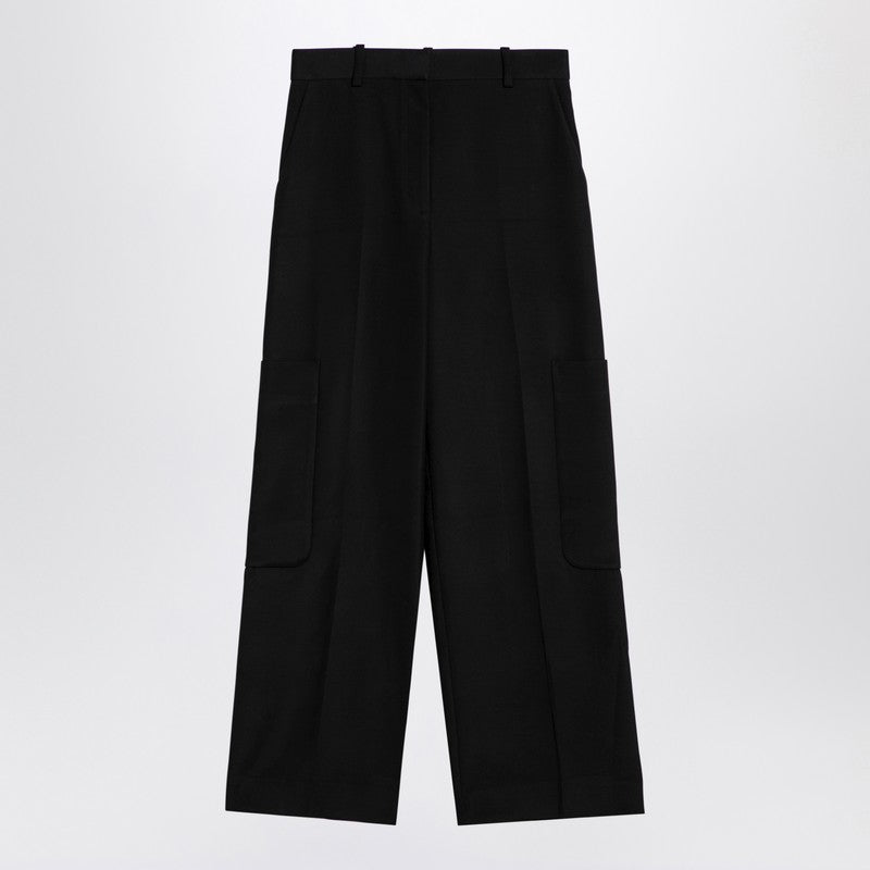 Black Caiton High-Waisted Trousers