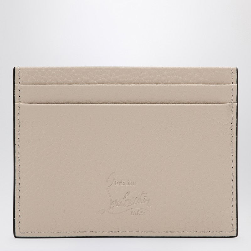 Kios Card Holder In Grained Calfskin And Spikes