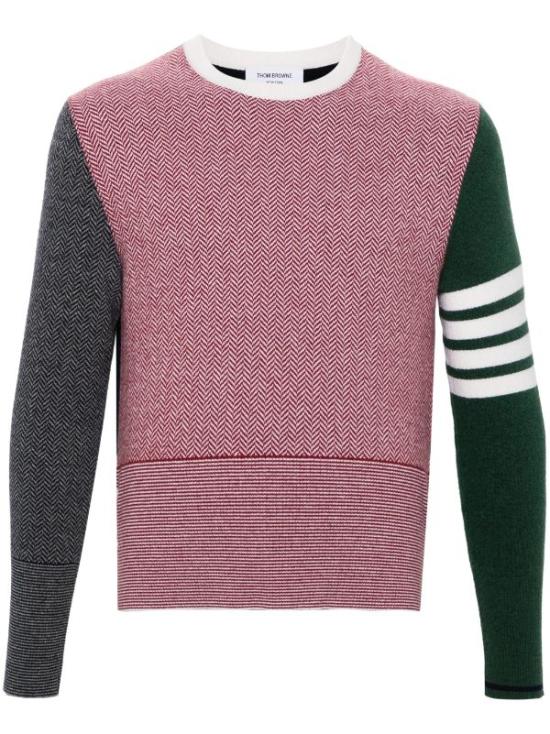 FUNMIX HERRINGBONE CLASSIC CREWNECK SWEATER