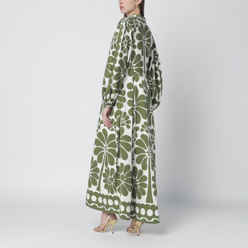 Palermo dress with green print