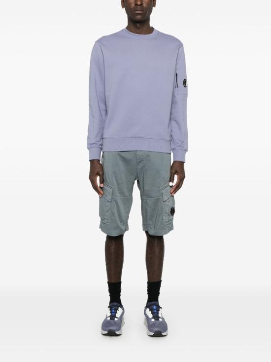 STRETCH SATIN CARGO BERMUDA SHORTS