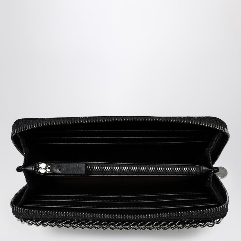Black Zip Around Falabella Wallet