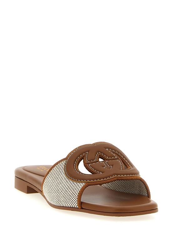 SLIDE SANDAL WITH INTERLOCKING G