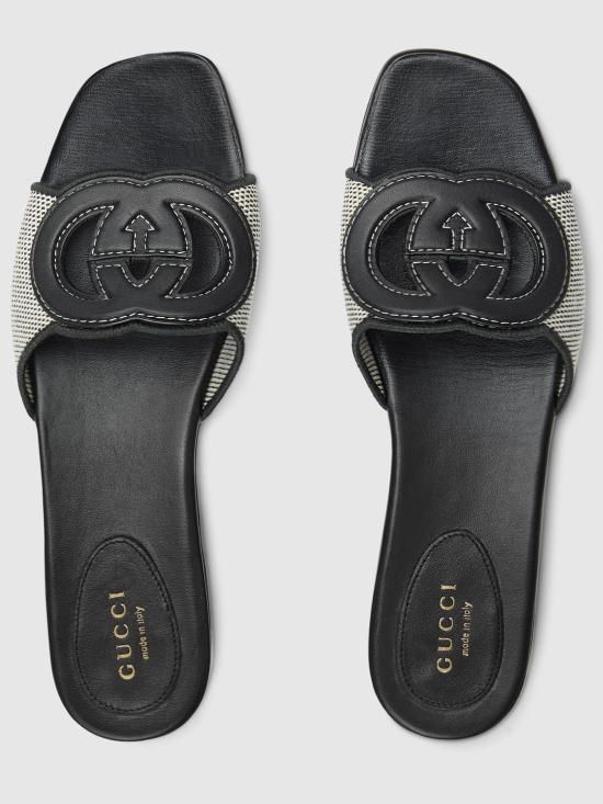 SLIDE SANDAL WITH INTERLOCKING G