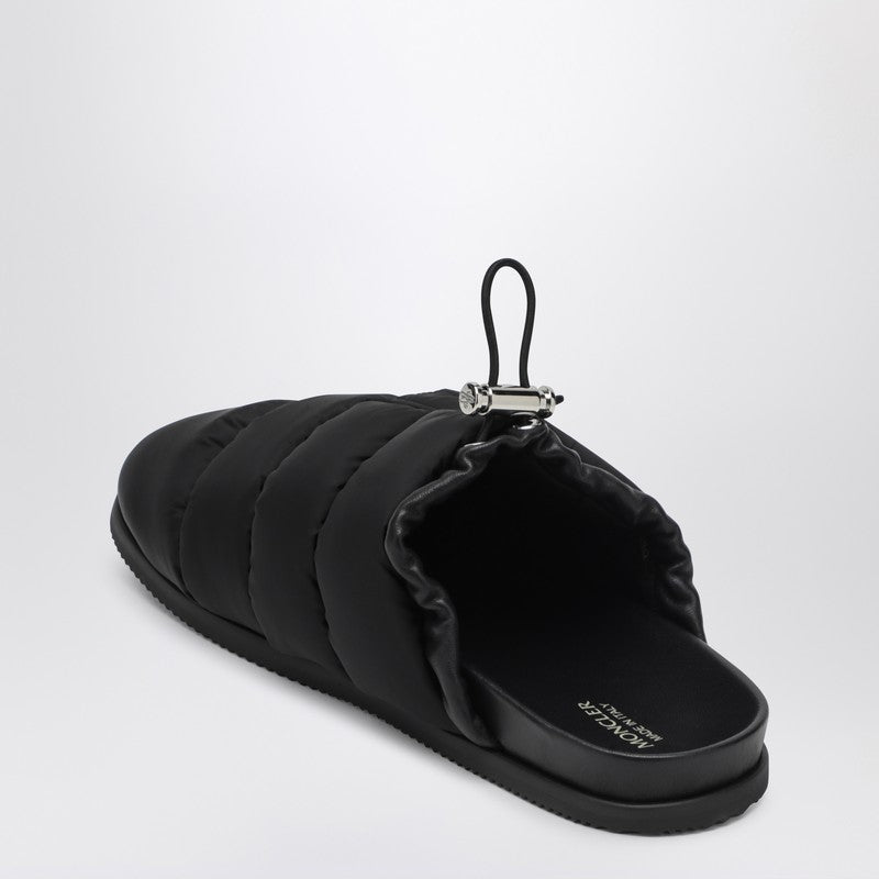 Black Nylon Mule Mon Pocket